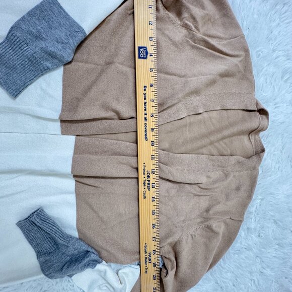 NWOT Amazon Colorblock Open Front Long Cardigan Size XS - Picture 5 of 9